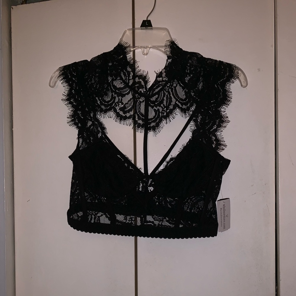 Black lace top